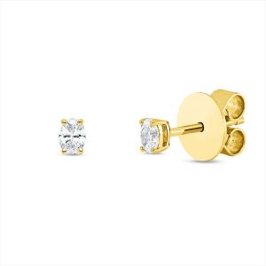 Solitaire Ohrstecker 4er-Krappe 18kt Gelbgold mit 0,21ct Diamanten