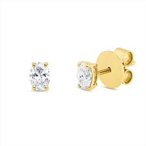 Solitaire Ohrstecker 4er-Krappe 18kt Gelbgold mit 0,55ct Diamanten