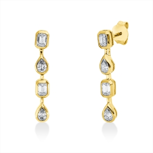 Ohrschmuck Zarge 18 kt GG