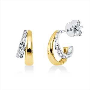 Ohrstecker 14 kt WG+GG