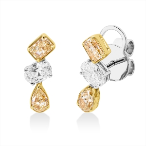 Ohrstecker 18 kt WG+GG