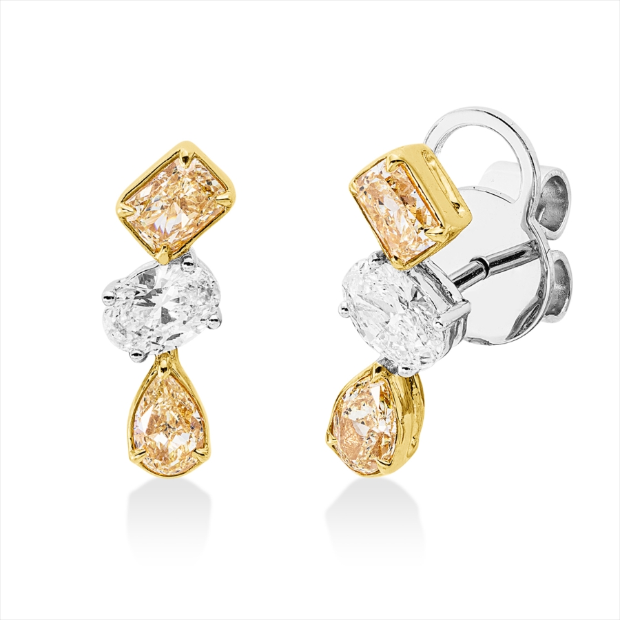 Ohrstecker 18 kt WG+GG