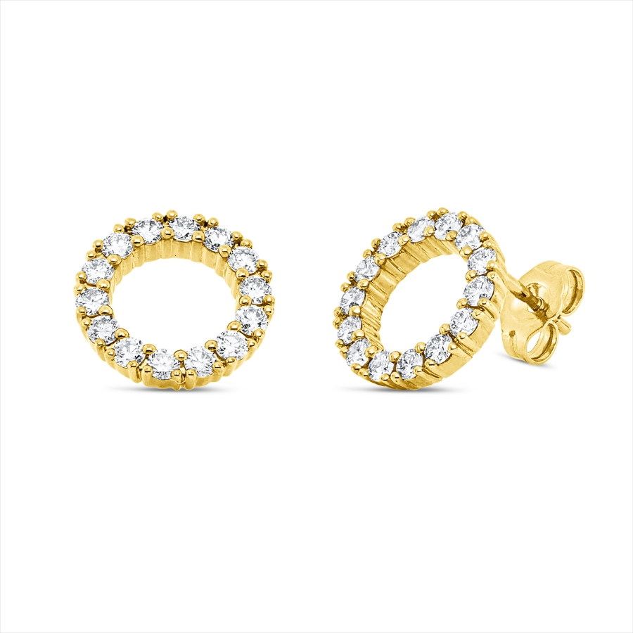 Ohrstecker 14 kt GG Kreis