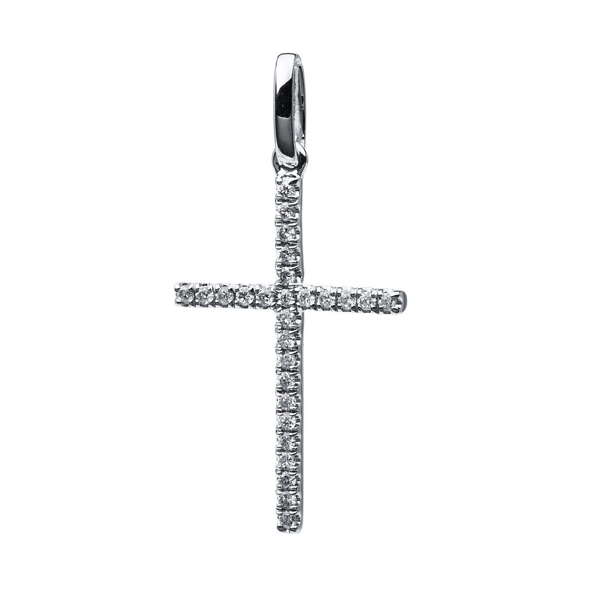 Anhänger 18 kt WG Kreuz, mit Öse