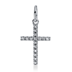 Anhänger 18 kt WG Kreuz, mit Öse