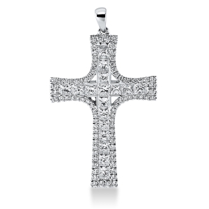 Anhänger 18 kt WG Kreuz, mit Öse