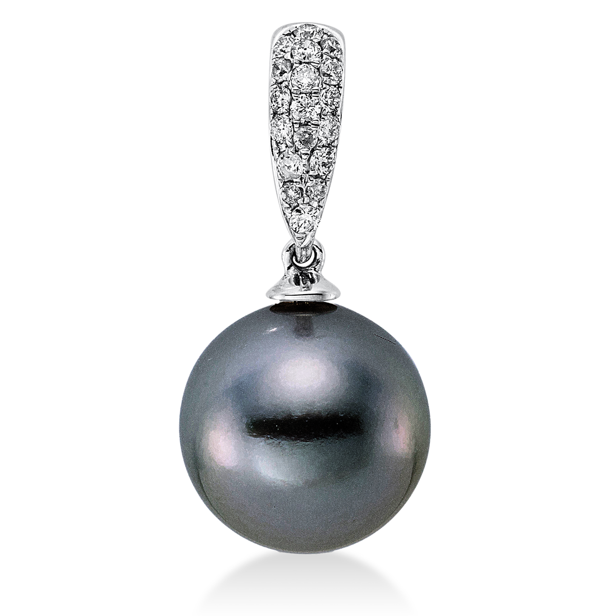 Anhänger  18kt Weißgold mit 0,10ct Diamanten