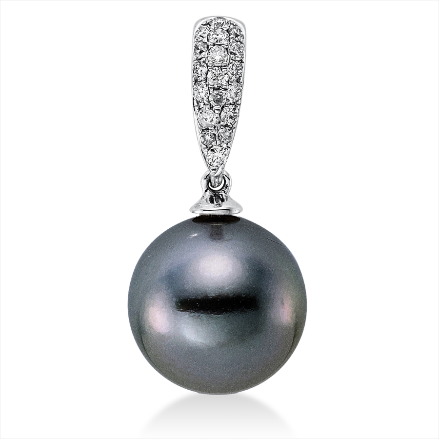 Anhänger  18kt Weißgold mit 0,10ct Diamanten