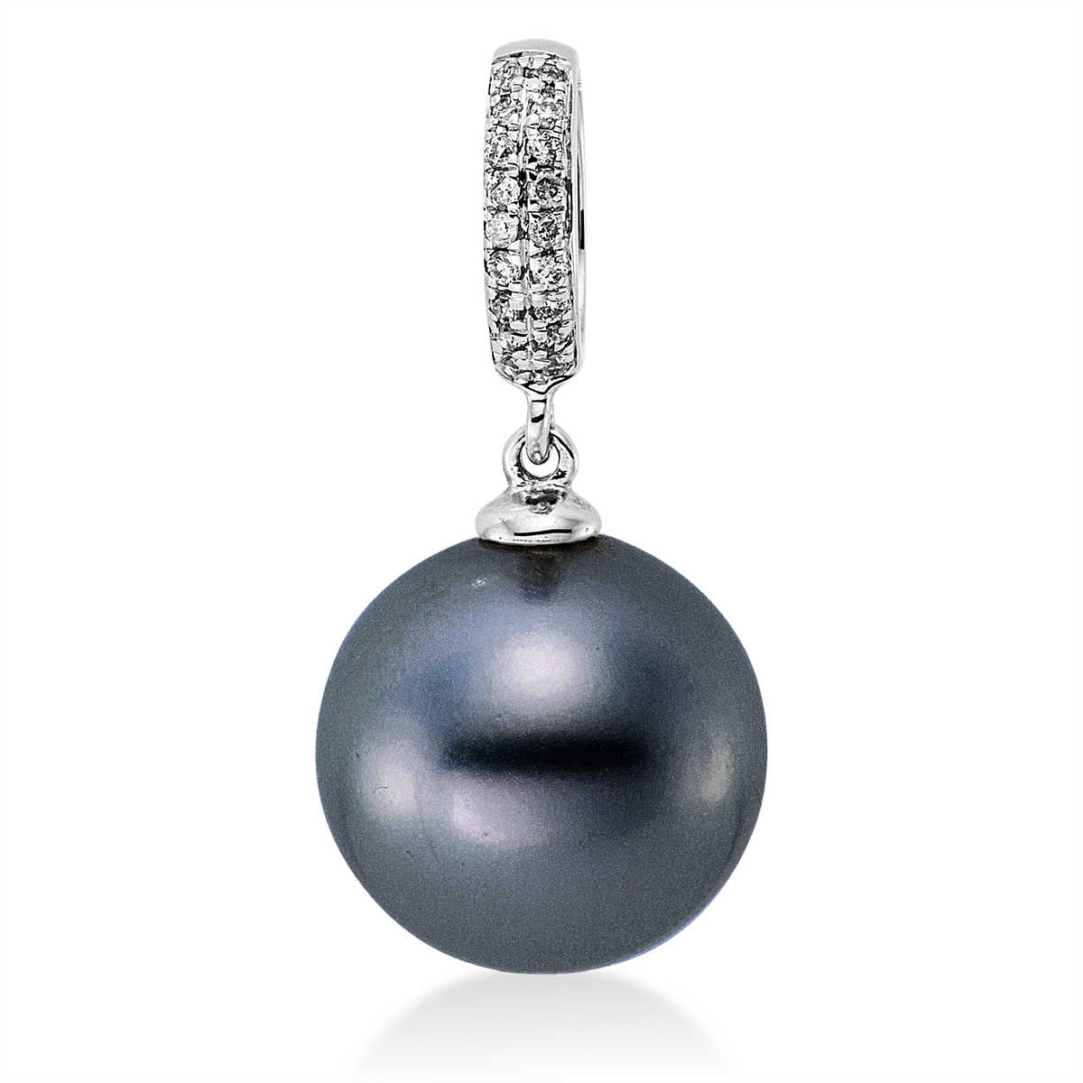 Anhänger  18kt Weißgold mit 0,05ct Diamanten