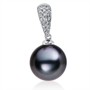 Anhänger  18kt Weißgold mit 0,06ct Diamanten