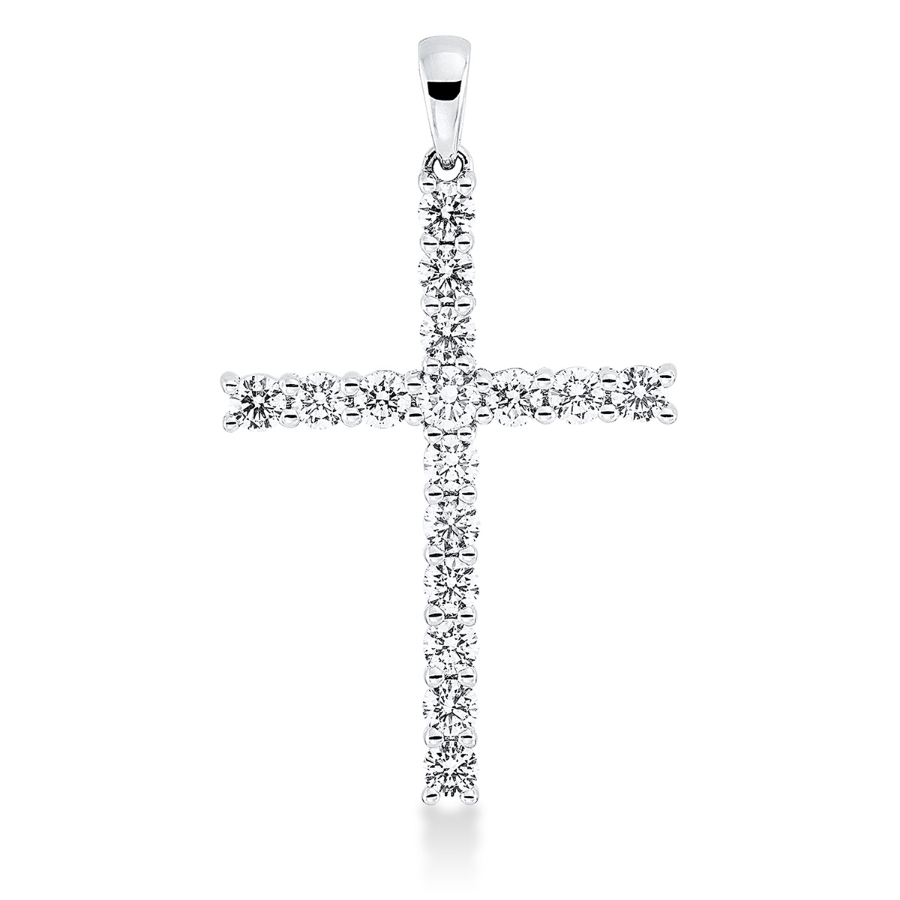 Anhänger 18 kt WG Kreuz, mit Öse