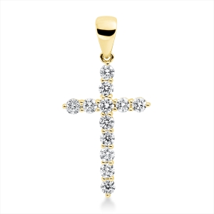 Anhänger 18 kt GG Kreuz, mit Öse