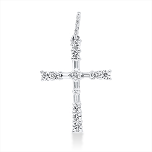 Anhänger 18 kt WG Kreuz, mit Öse