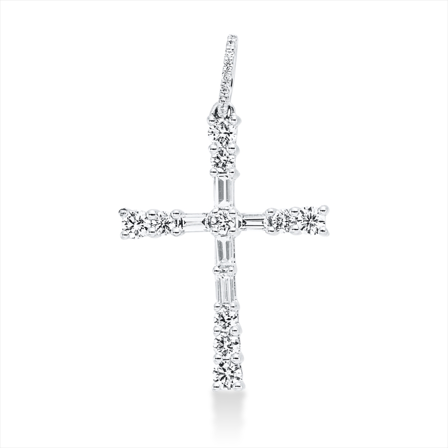 Anhänger 18 kt WG Kreuz, mit Öse