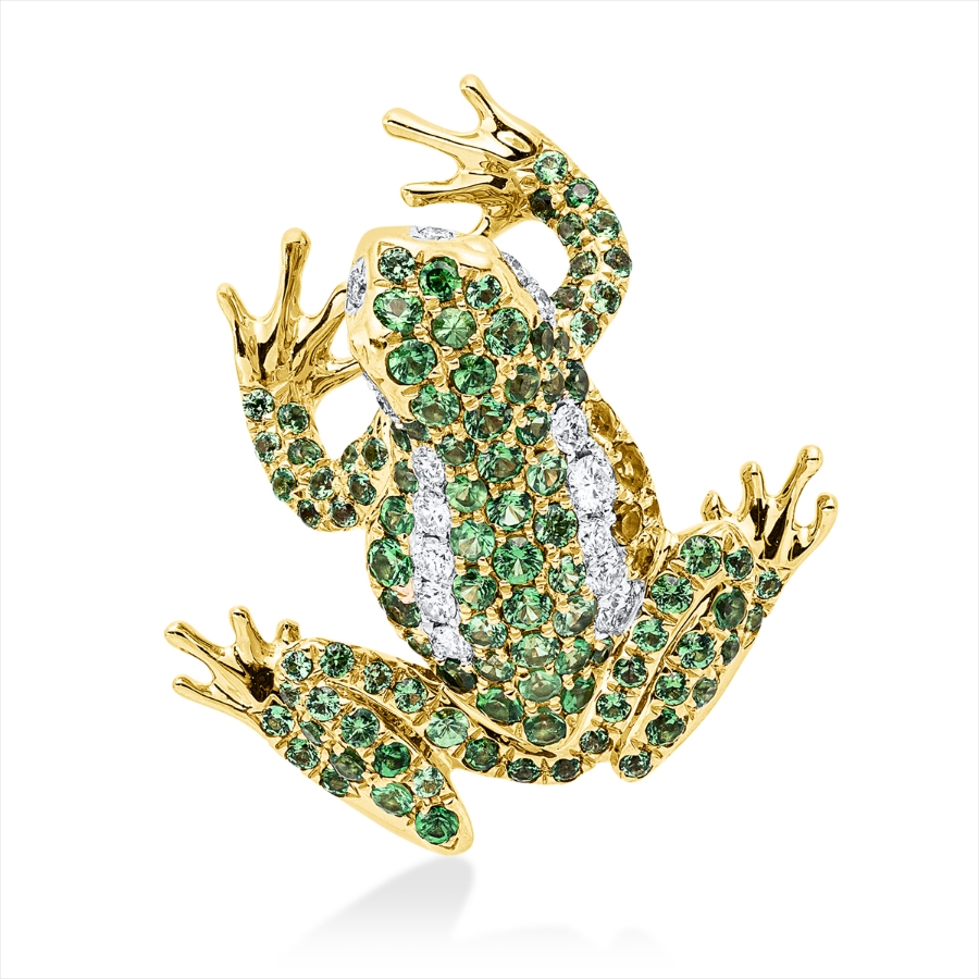 Anhänger 18 kt GG+WG Frosch