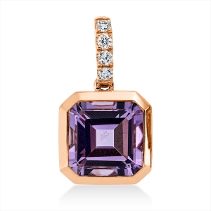 Anhänger Zarge 18 kt RG, mit Öse