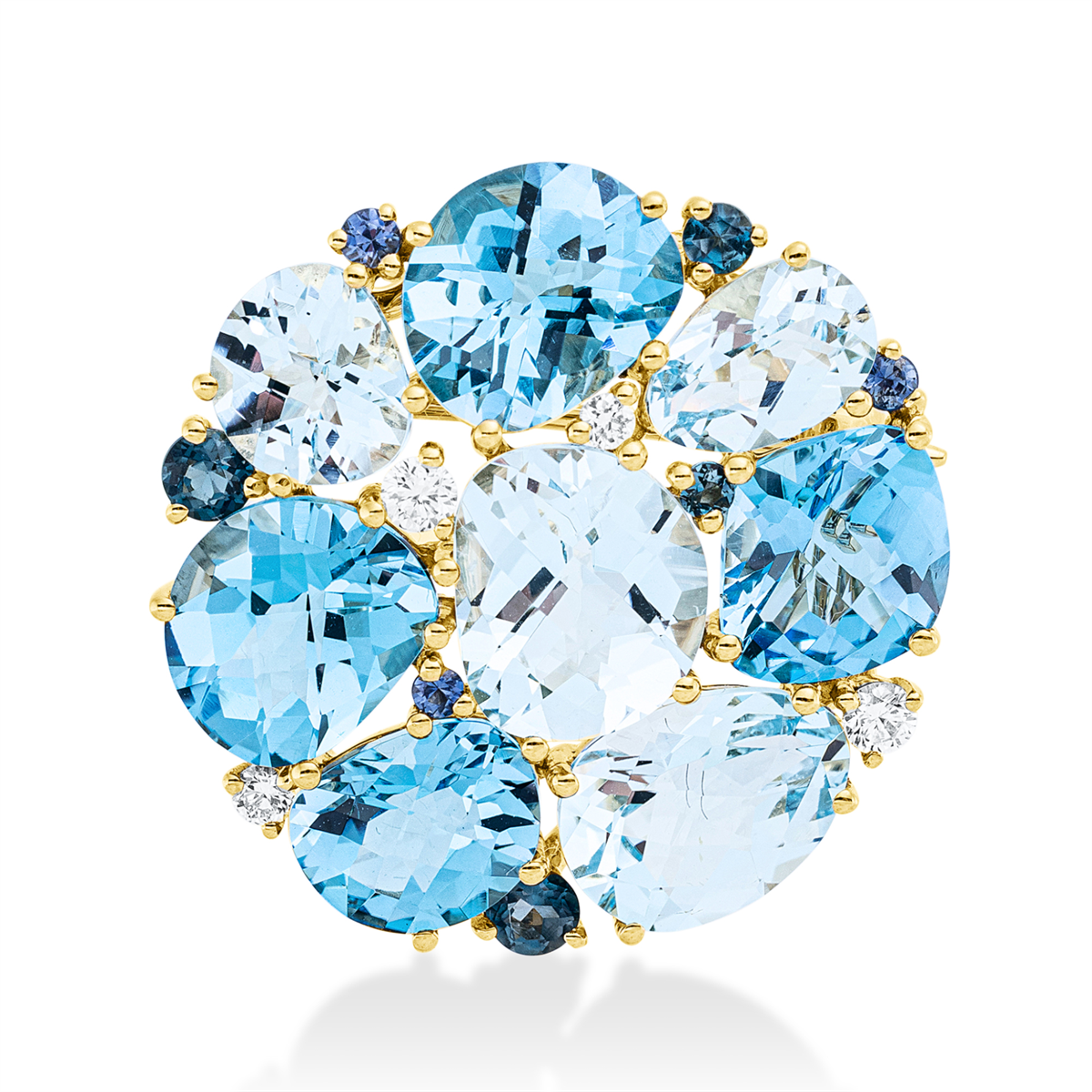 Brosche 18 kt GG