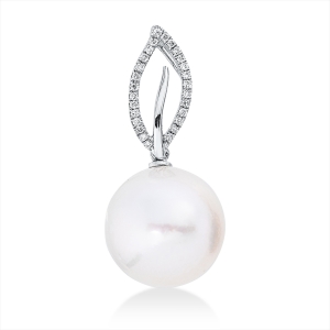 Anhänger  18kt Weißgold mit 0,11ct Diamanten