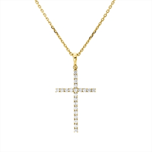Anhänger 18 kt GG Kreuz, mit Öse