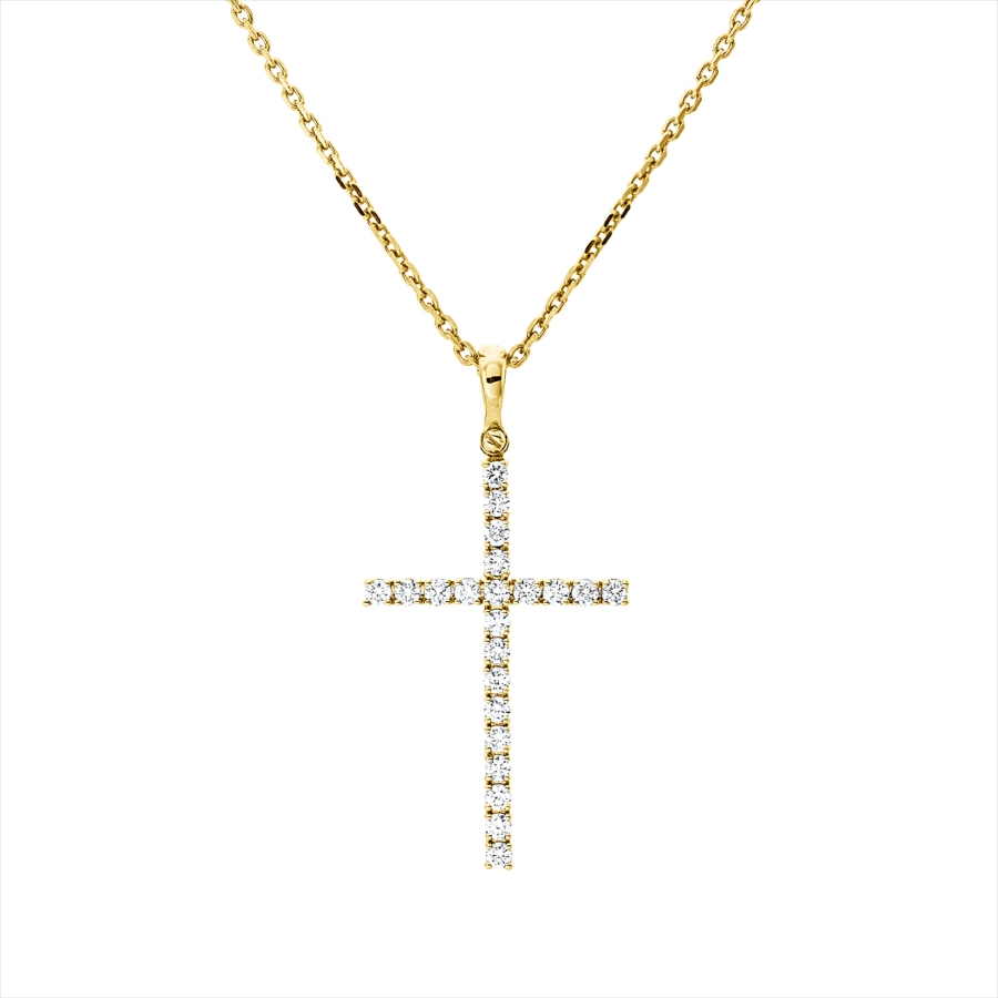Anhänger 18 kt GG Kreuz, mit Öse
