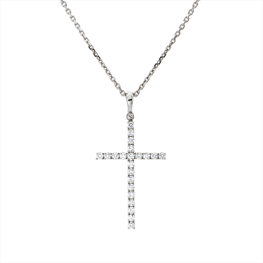 Anhänger 18 kt GG Kreuz, mit Öse