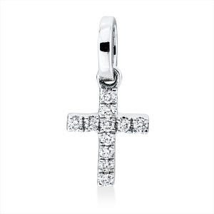 Anhänger 18 kt WG Kreuz, mit Öse