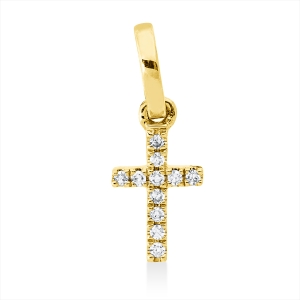 Anhänger 18 kt GG Kreuz, mit Öse