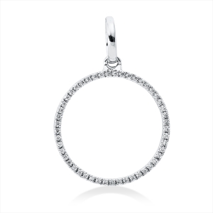 Anhänger 18 kt WG Kreis, mit Öse