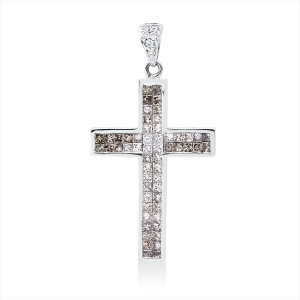 Anhänger 18 kt WG Kreuz, mit Öse