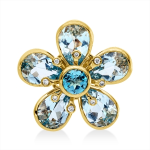 Anhänger 18 kt GG Blume