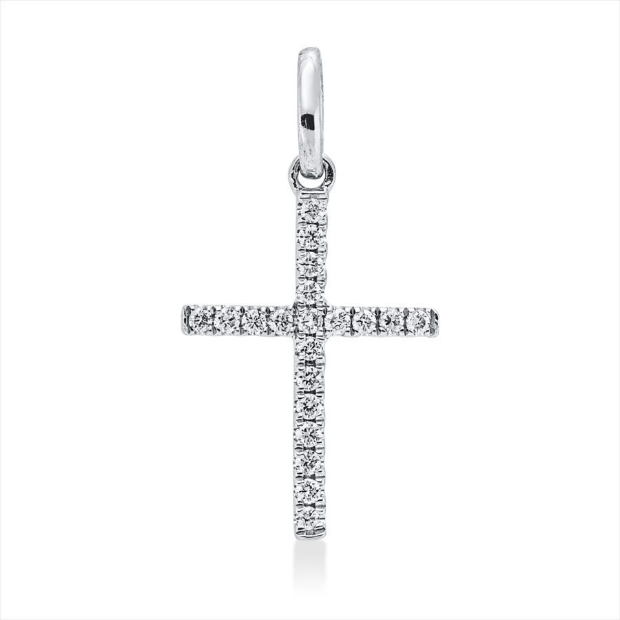 Anhänger 18 kt WG Kreuz, mit Öse
