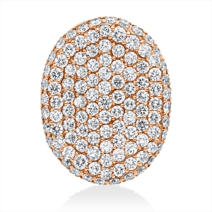 Pavé Anhänger  18kt Rotgold mit 4,03ct Diamanten