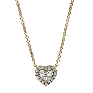 Collier 14 kt GG Herz, mit ZÖ 40 cm