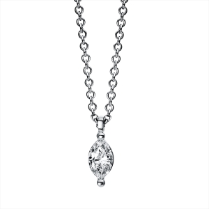 Solitaire Collier 2er-Krappe 18kt Weißgold mit 0,15ct Diamanten