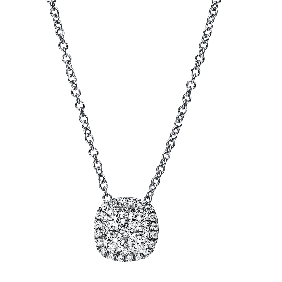 Collier 14 kt WG, mit ZÖ 40 cm
