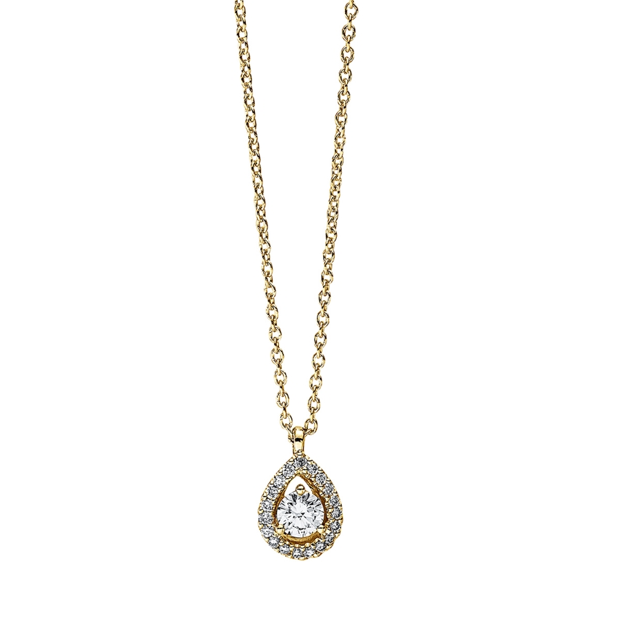 Collier 18 kt GG Tropfen, mit Öse