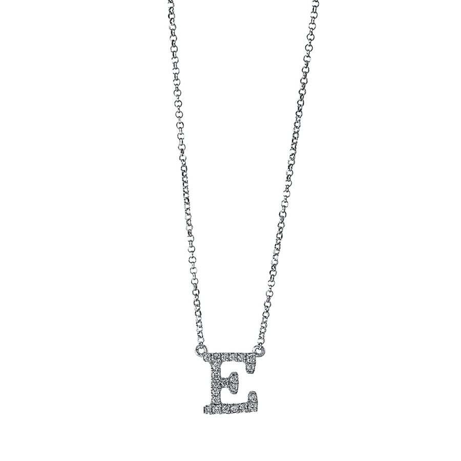 Collier 18 kt WG E, mit ZÖ 38 cm & 40.6 cm