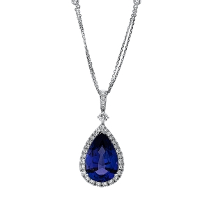 Collier 3er-Krappe 18 kt WG, mit Öse