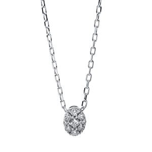 Collier 18 kt WG, mit ZÖ 40 cm and 43cm