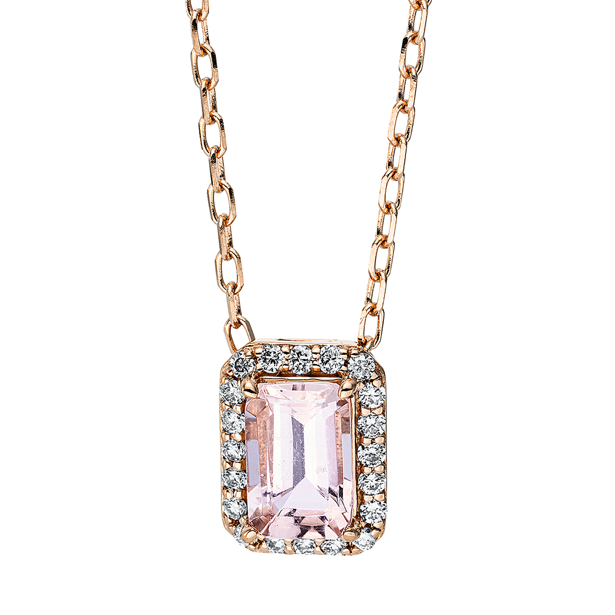 Collier 14 kt RG, mit ZÖ 40 cm + 43 cm