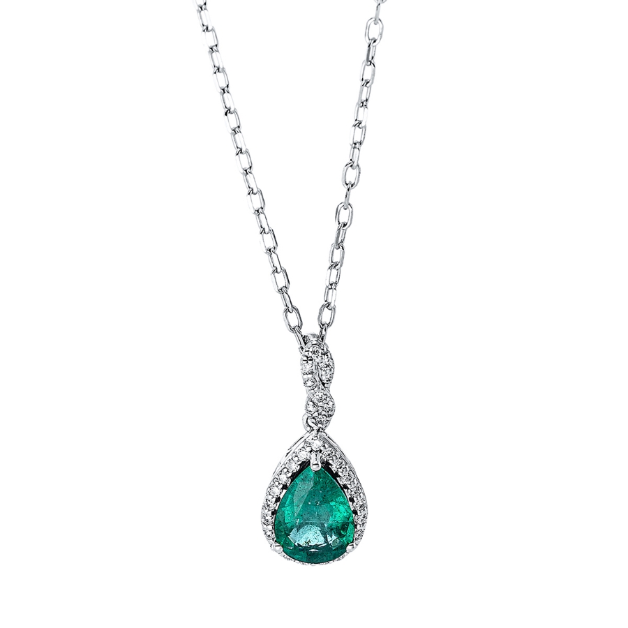 Collier 3er-Krappe 18 kt WG, mit ZÖ 40 cm + 43 cm
