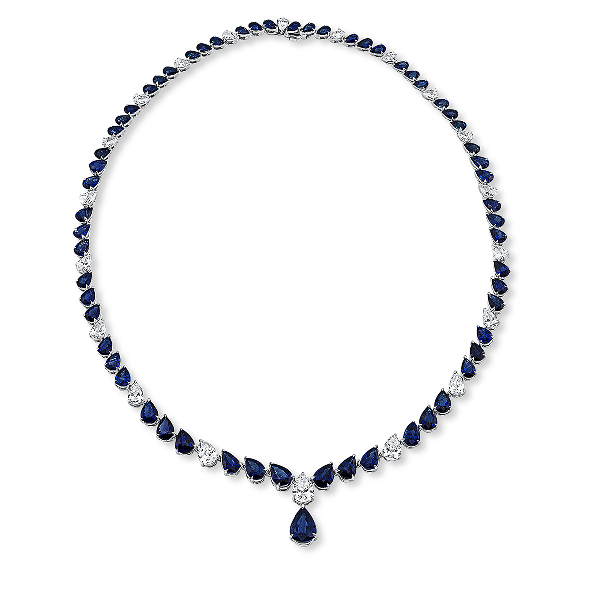 Collier 18 kt WG, 3 GIA