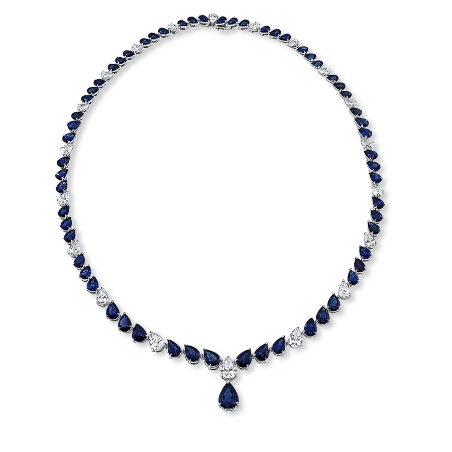 Collier 18 kt WG, 3 GIA