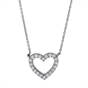 Collier 18 kt RG Herz, mit ZÖ 40 cm