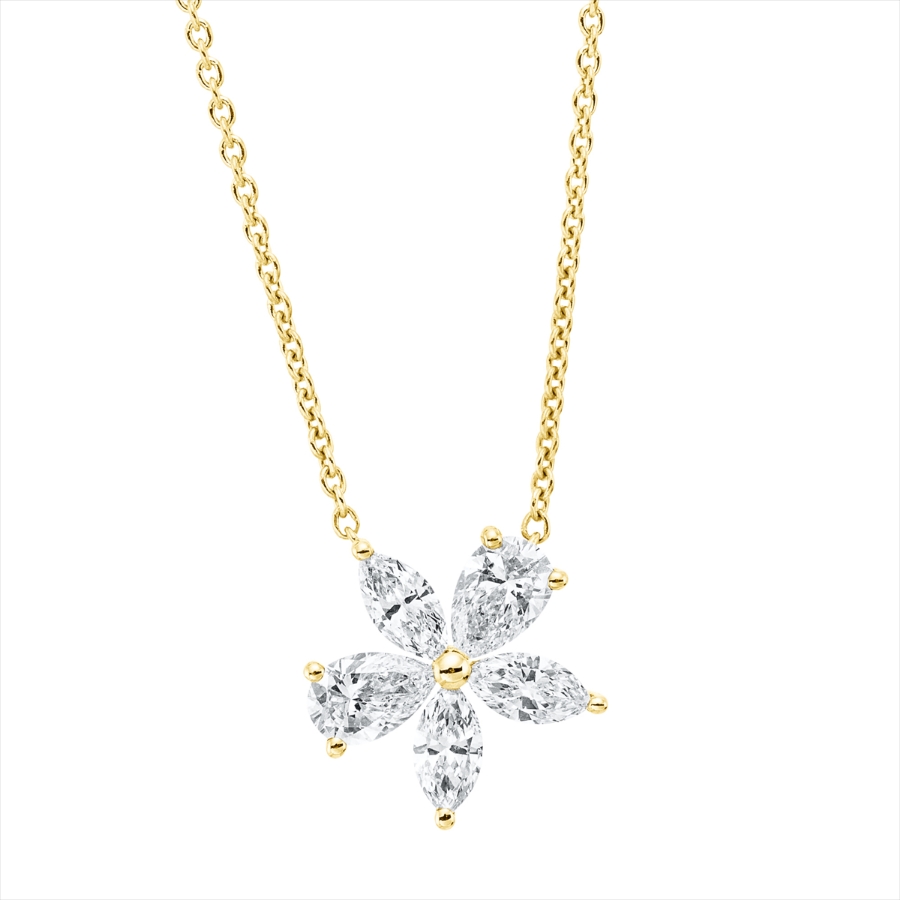 Collier 18 kt GG, mit ZÖ 40 cm + 43 cm