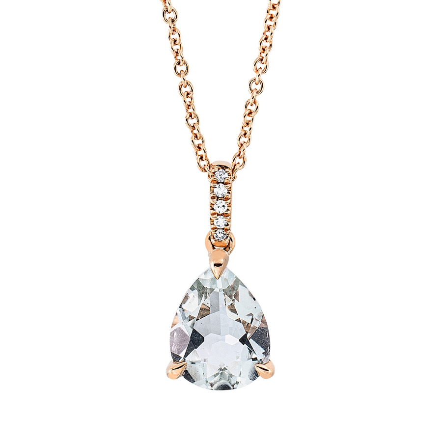 Collier 18 kt RG, mit ZÖ 42 cm