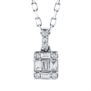 Collier 18 kt WG, ZÖ 40,6+43 cm
