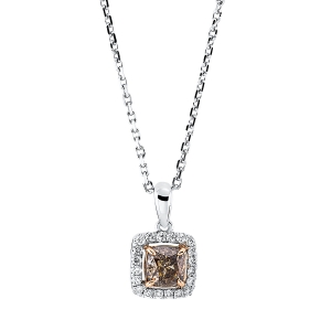 Collier 4er-Krappe 18 kt WG+RG, mit ZÖ 39 cm + 40,5 cm