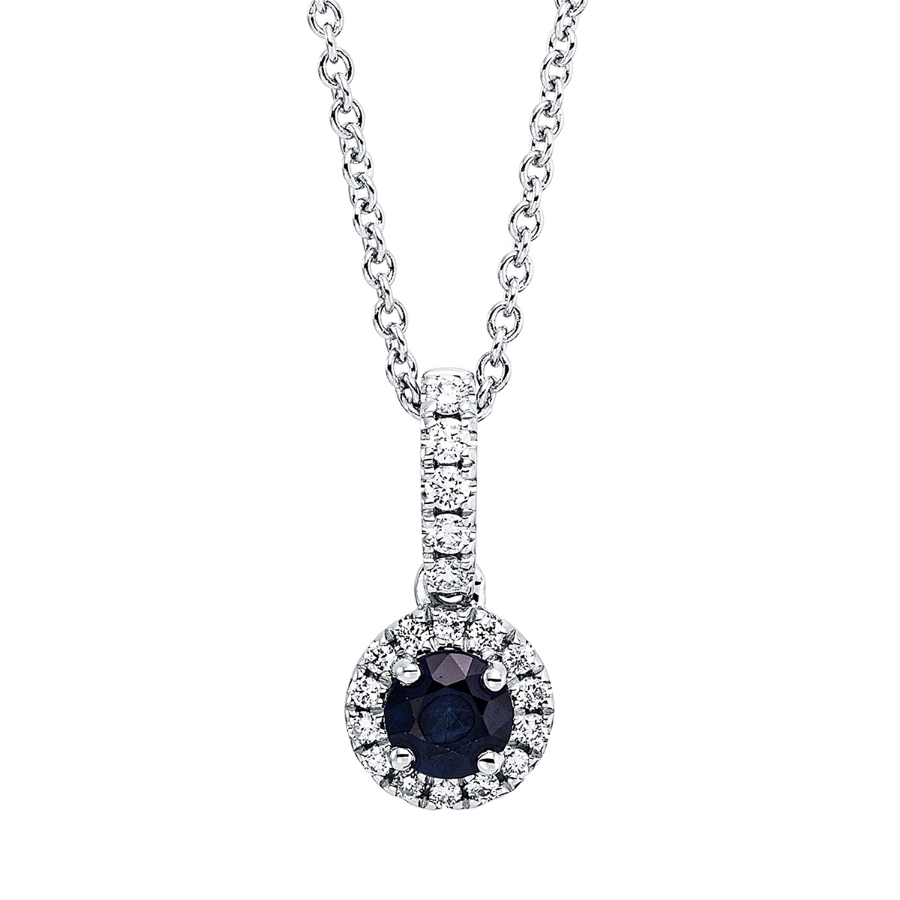 Collier 18 kt WG, mit ZÖ 42 cm