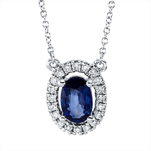 Collier 18 kt WG, mit ZÖ 40 cm